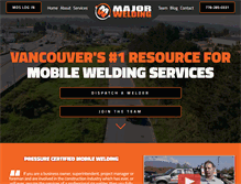 Tablet Screenshot of majorwelding.com